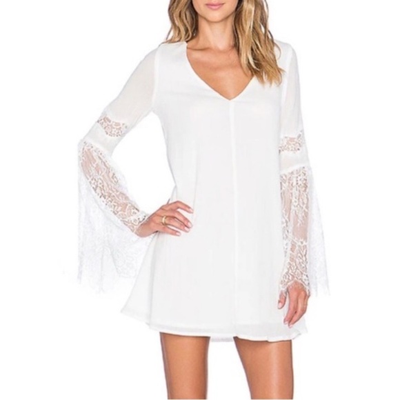 L*SPACE bell sleeve mini dress - Picture 1 of 7